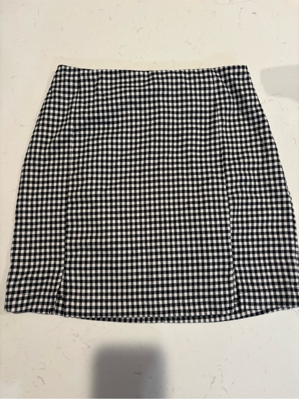 love on a hanger Black & White Gingham Mini Skirt